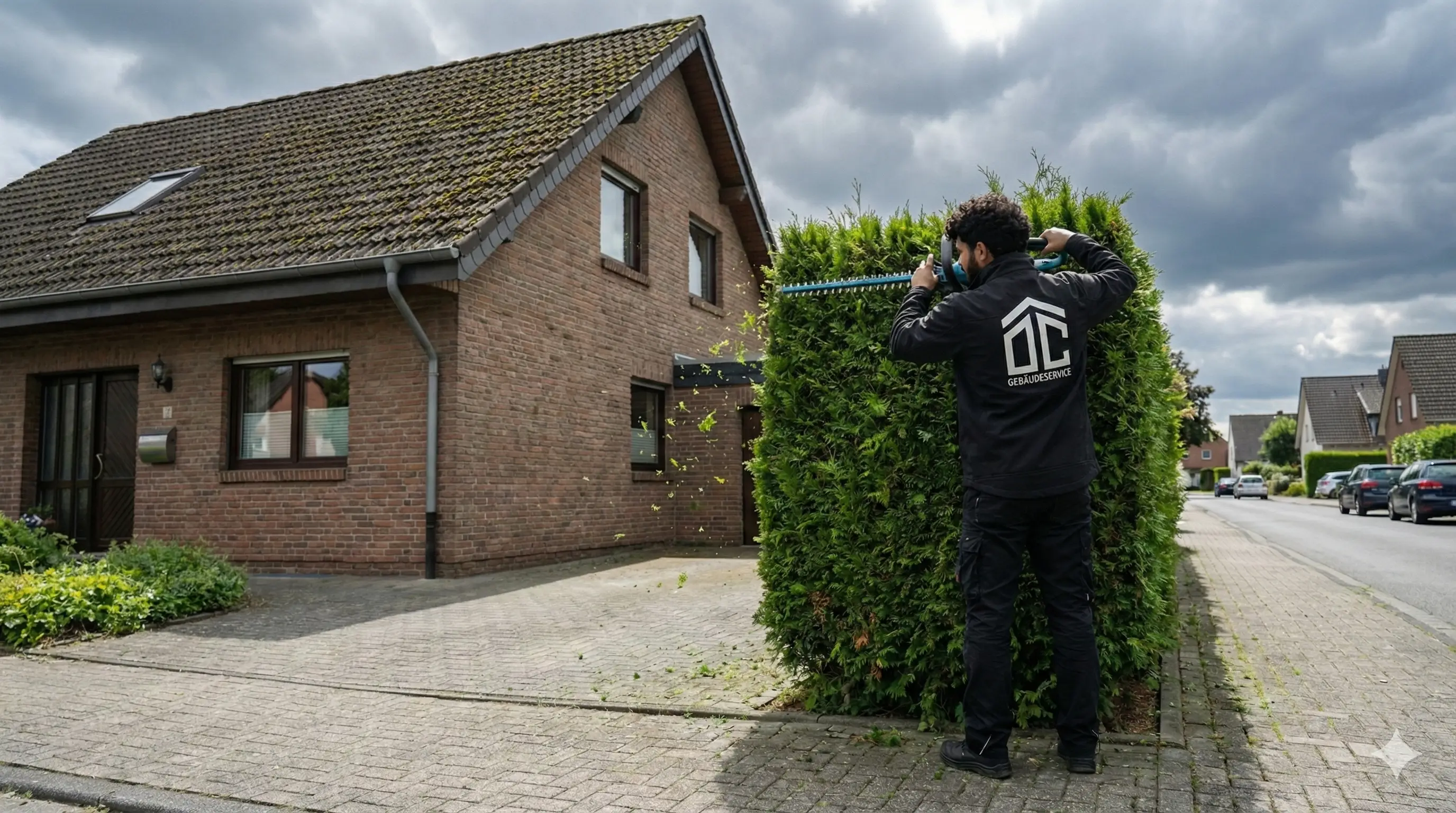 Heckenschnitt bei einem Privathaus in Freiburg
